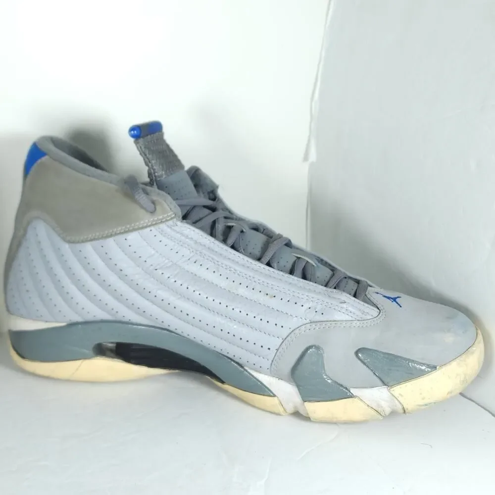 Nike Air Jordan 14 Retro Men's US13 Wolf Gray Suede Leather Athletic Sneakers